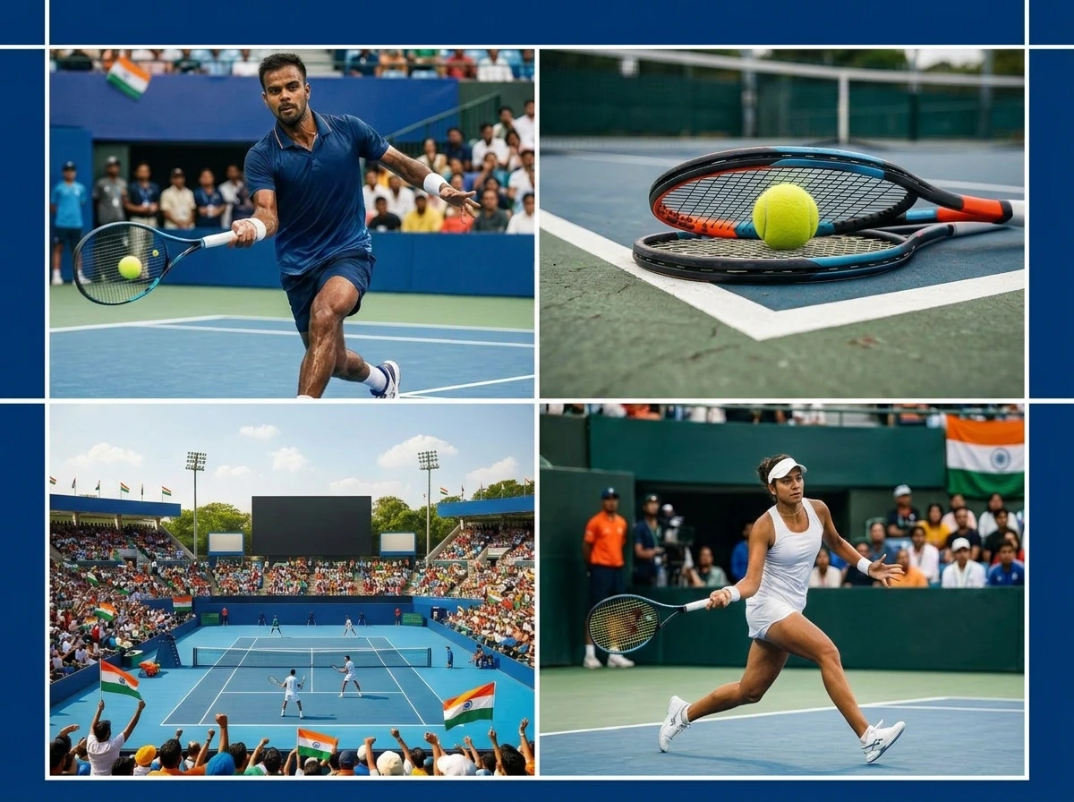 Tennis court overhead view
